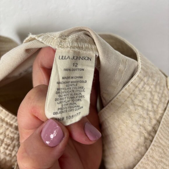 Ulla Johnson 12 Charline high rise belted Pants Beige Tan Pale Oak Quiet Luxury - Picture 5 of 5